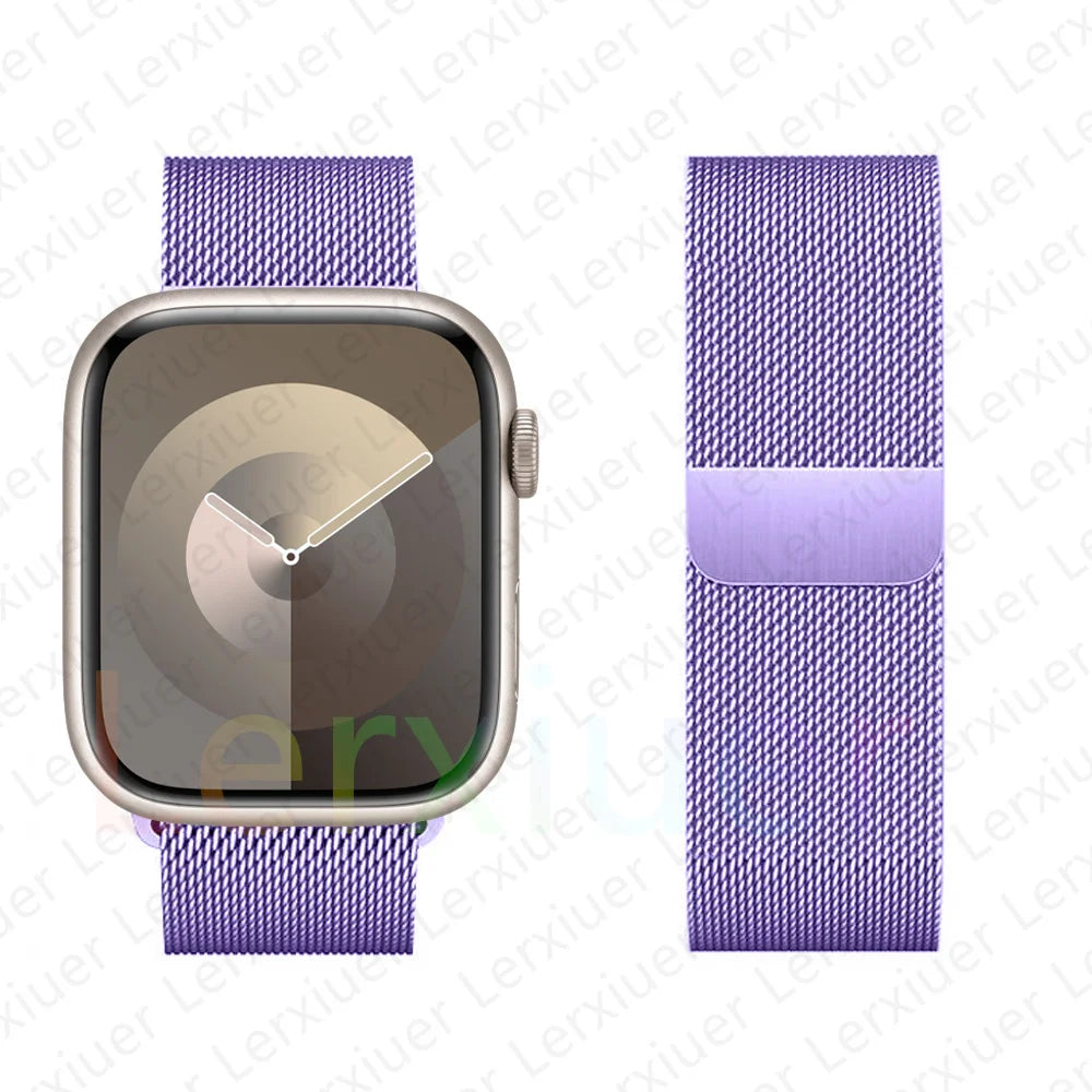 Milanese Loop For Apple Watch band 46mm 44mm 45mm 40mm 42mm 41mm 38mm 49mm band Apple Watch Series 10 Ultra 2 9 8 SE 7 6 5 Band