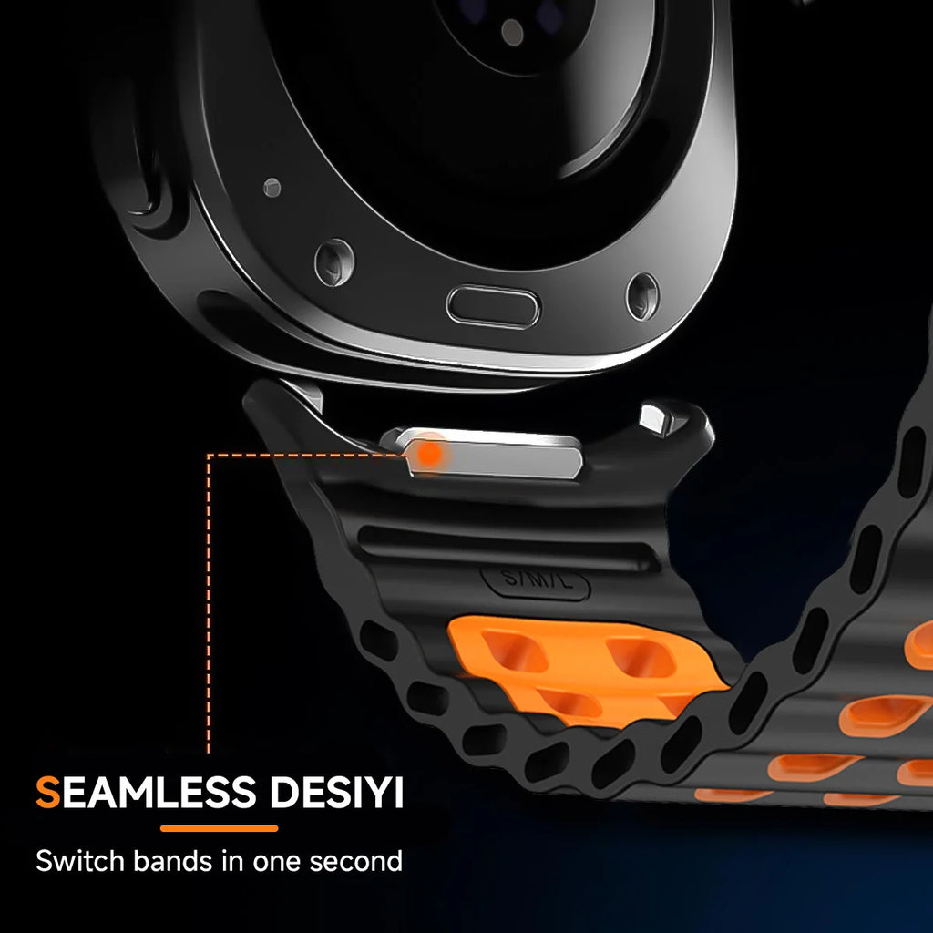 Silicone Breathable Strap For Samsung Galaxy Watch Ultra 47mm Marine Wristband Bracelet Galaxy Watch Ultra(2025) 47mm Watchband