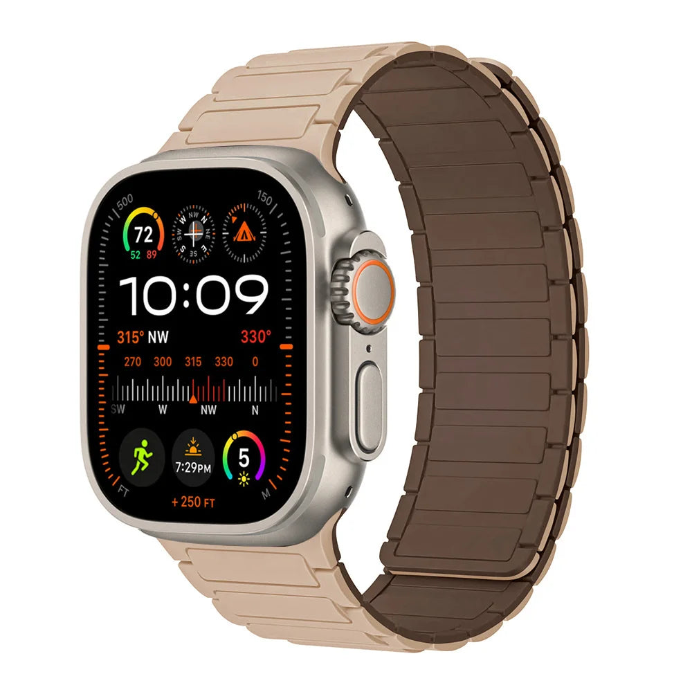 Magnetic band For Apple Watch Ultra 2 49mm 44mm 45mm 38mm 42mm 41mm belt Silicone band Apple Watch Series 8 7 6 5 9 SE 40mm band