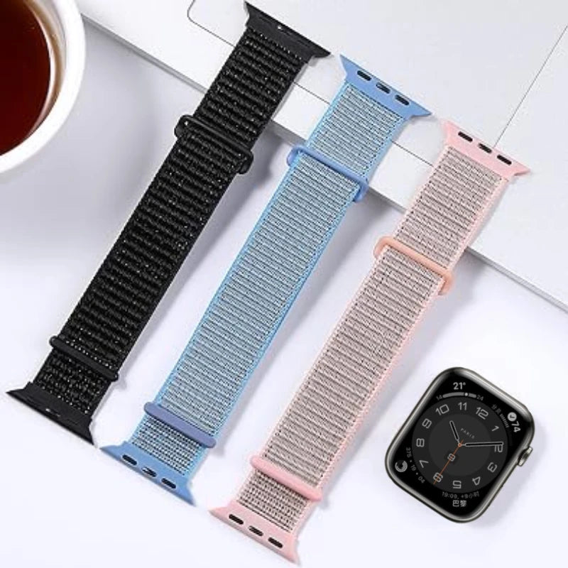 Nylon band for Apple Watch 11 10 46mm 42mm Ultra 3 2 49mm Breathable Replacement Wristband Apple Watch 9 8 7 6 5 SE3 45mm 41mm 44mm