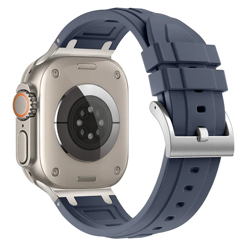 Silicone band for Apple Watch band Ultra 2 1 49mm 46mm 45mm 44mm 42mm Sport band for Apple Watch Series 10 9 8 7 6 5 SE Correas