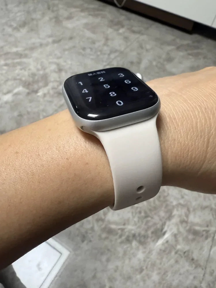 For Apple Watch band 46mm 42mm 45mm 44mm 40mm Silicone sport band Apple Watch Series 11 10 8 7 6 5 4 SE 9 Ultra 3 2 49mm band