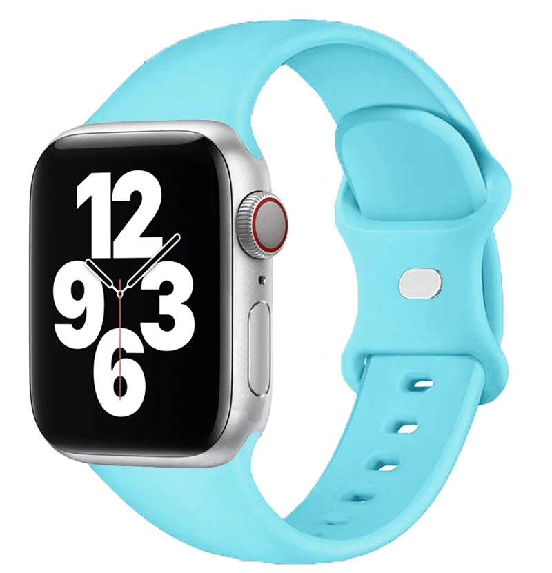 Silicone band For Apple Watch band 40mm 44mm 49mm 45mm 41mm 38mm 42mm 44mm correa band Apple Watch Series 9 8 7 6 3 SE Ultra 2