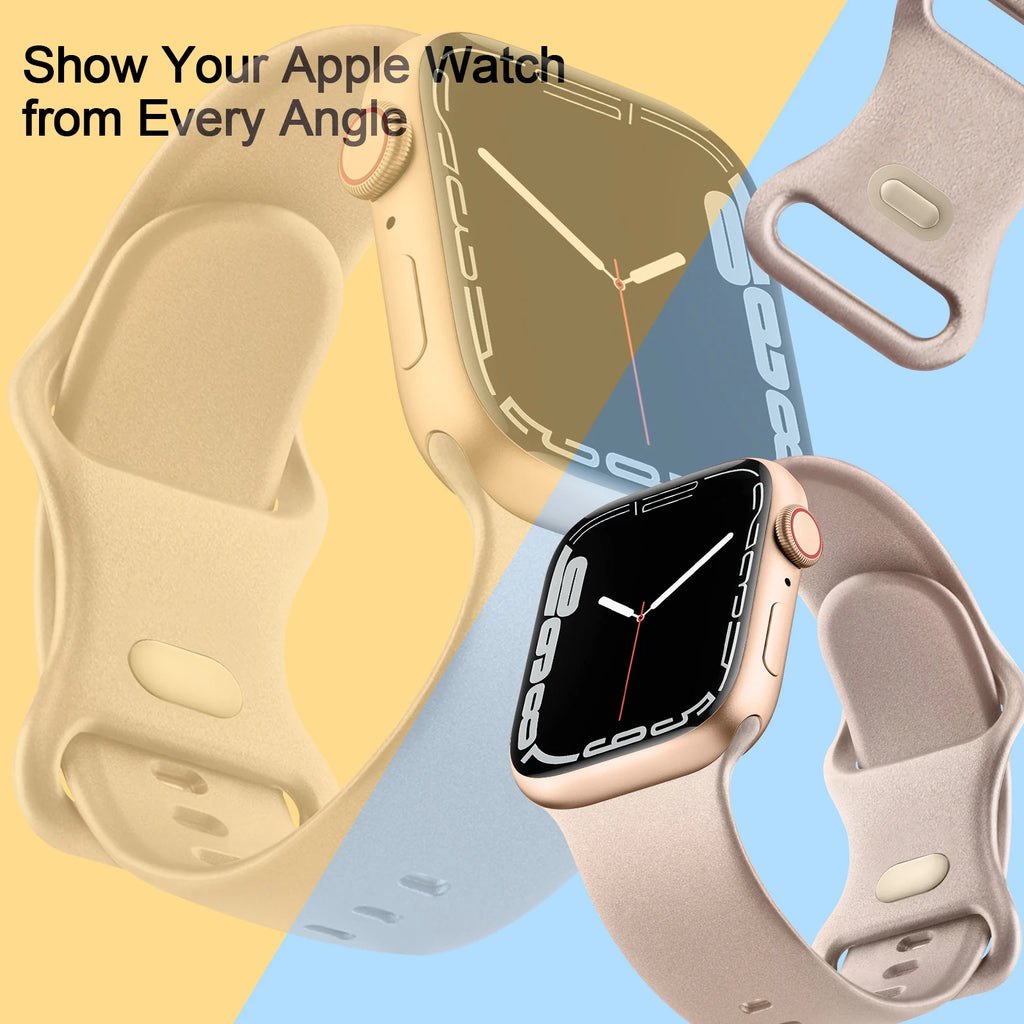 Soft TPU band For Apple Watch Ultra 49mm 10 9 8 7 41mm 45mm 46mm band Bling Wristband For Apple Watch 6 5 4 3 2 38mm 42mm 40mm 44mm