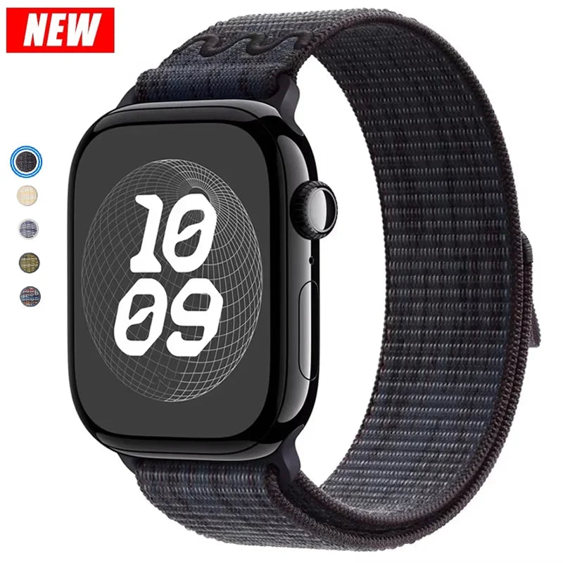 Sport Loop band for Apple Watch band Ultra 2 49mm 45mm 41mm 38mm 44mm Nylon band Apple Watch Series 10 9 8 7 6 5 4 SE 46mm 42mm