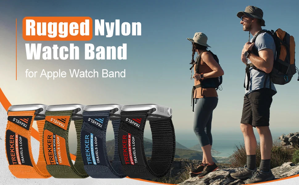 Trail Loop for Apple Watch band 46mm 42mm 44mm 45mm 49mm 40mm Nylon Sport band Apple Watch Ultra 2 Series 10 9 8 7 SE 3 11 Band