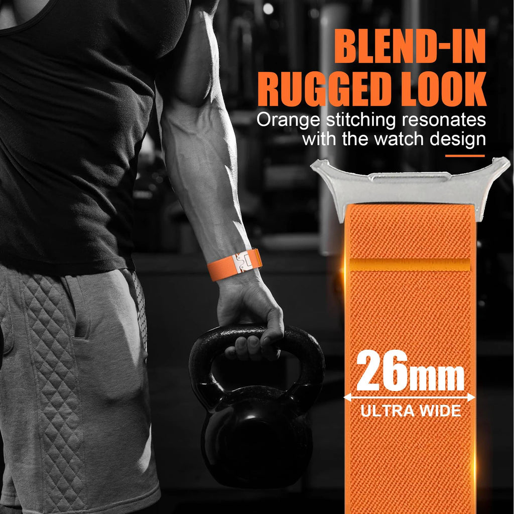 Parachute Strap For Samsung Galaxy Watch Ultra Band 47mm stretch Nylon correa pulseira Bracelet for Galaxy Watch 7 ultra Strap