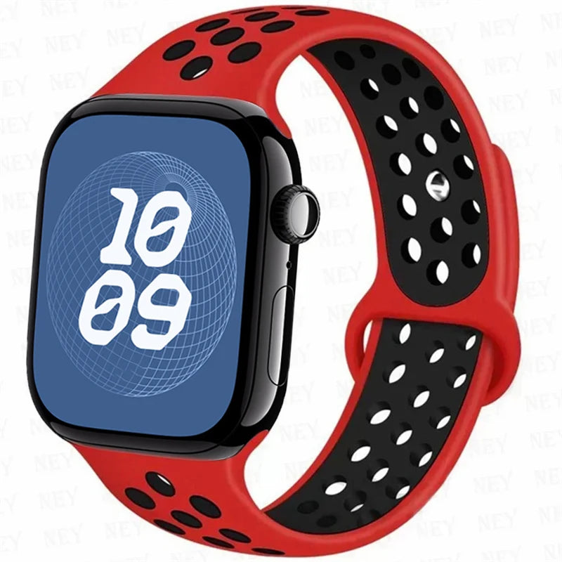 Sport band For Apple Watch Ultra 3 49mm S11 46mm 42mm 45mm 44mm 40mm 41mm band Apple Watch Series 10 8 7 6 4 5 9 SE Silicone Band