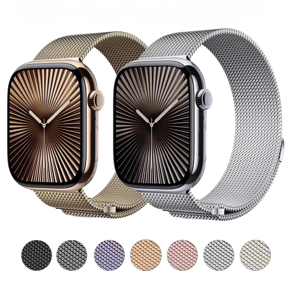 Milanese Loop band For Apple Watch band 46mm 40mm 41mm 45mm 49mm 42mm Correas bands Apple Watch Series 11 10 9 SE 3 7 8 Ultra 3
