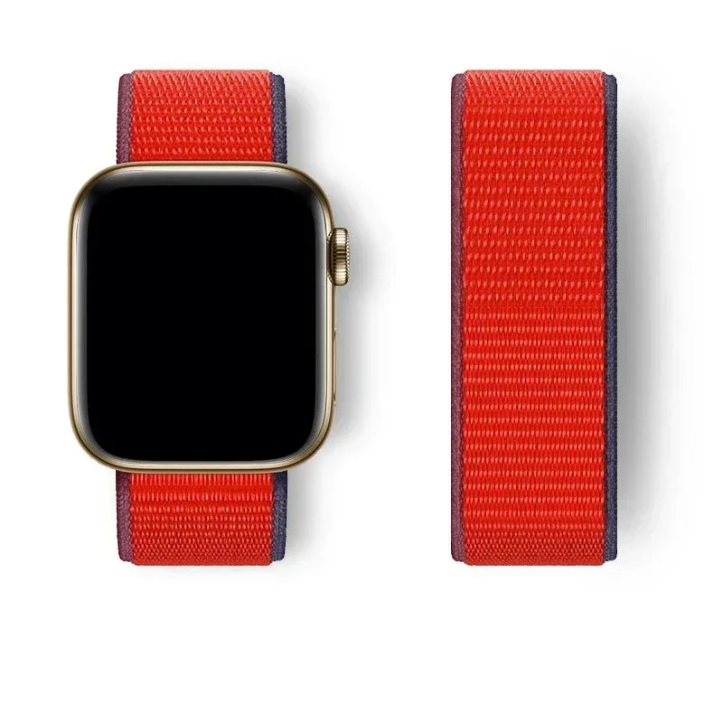 Nylon Loop For Apple Watch band 45mm 44mm 49mm 46mm 40mm 41mm 38mm 42mm Correa band Apple Watch Series 6 SE 7 8 9 10 Ultra 2 band
