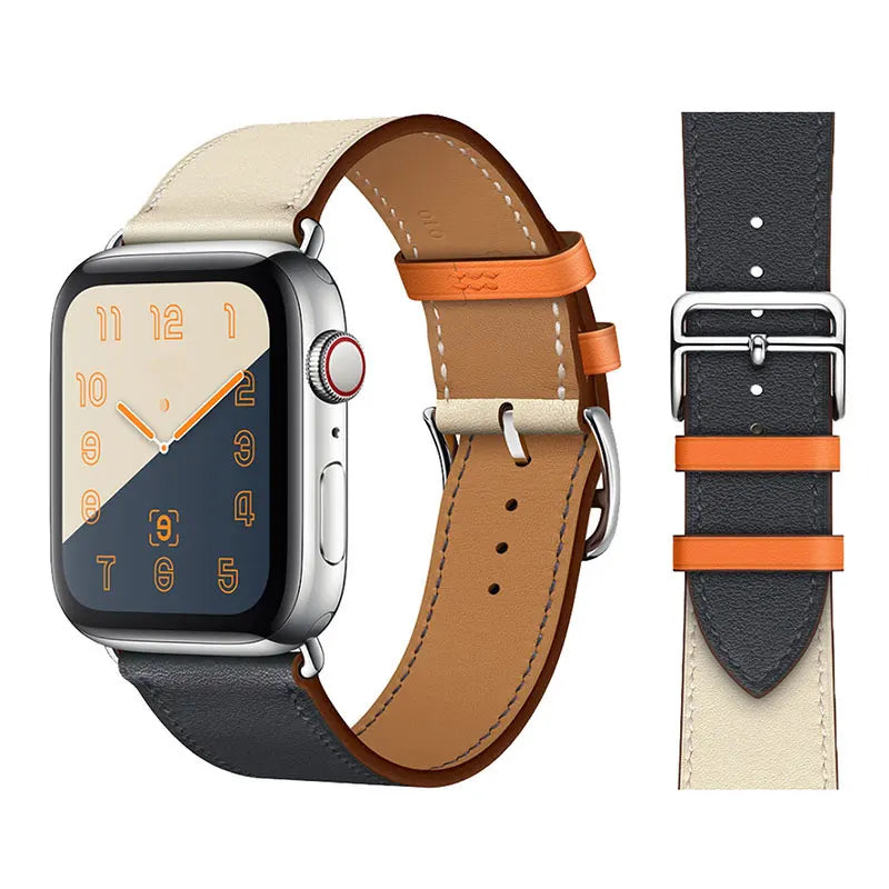 Leather watch band for Apple Watch 11 band 46mm 42mm 44mm 40mm 41mm 45mm 49mm 38mm band Apple Watch Series 10 Ultra3 9 8 7 6 5 SE 3