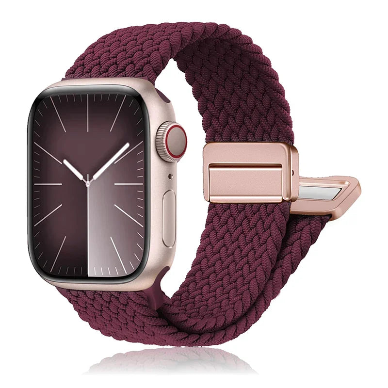 Braided Solo band For Apple Watch band 46mm 45mm 49mm 44mm 42mm 41mm 40mm Nylon Elastic band Apple Watch Series 10 9 7 SE 6 8 5 4