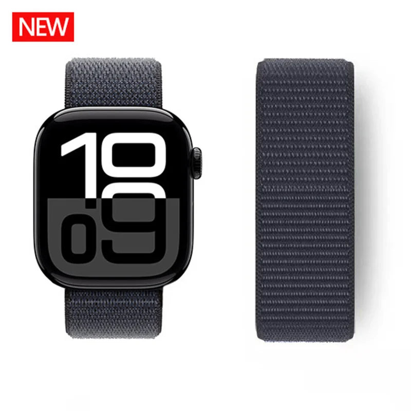 Nylon loop Correa For Apple Watch band 45mm 44mm 46mm 40mm 49mm 41mm 42mm 38mm band Apple Watch Series 6 SE 7 8 9 10 Ultra 2 bands