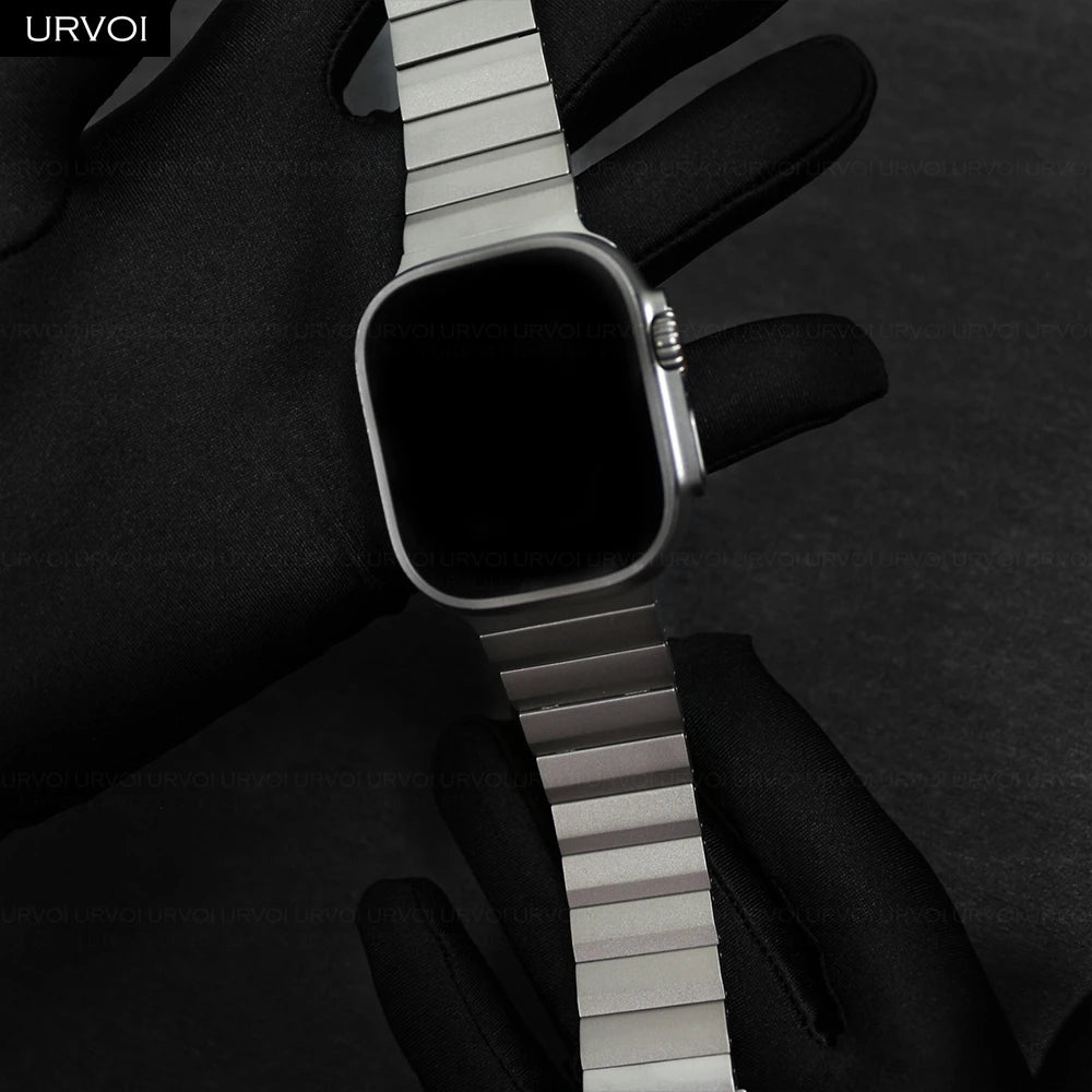 URVOI Titanium band for Apple Watch Ultra 3 2 Series 11 10 9 8 7 6 SE band for Apple Watch Magnet Closure accessories 46mm 49mm