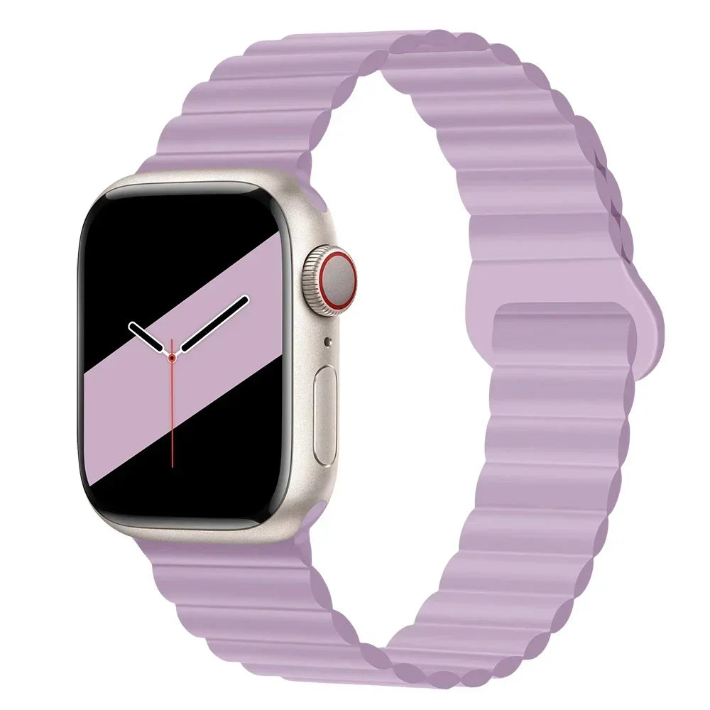 Magnetic band For Apple Watch band 45mm 38mm 49mm 40mm 42mm 41mm Silicone Sport band Apple Watch Series Ultra 10 9 6 5 7 8 SE 44mm