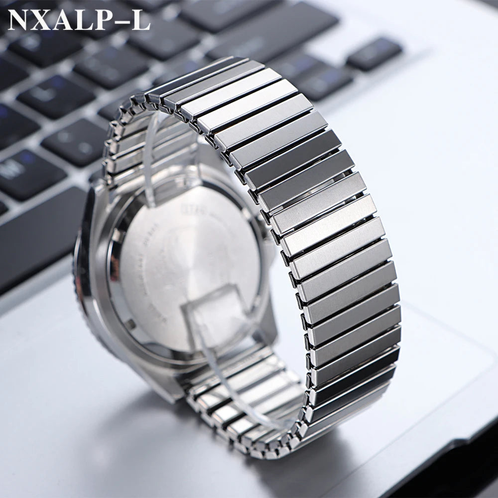 18mm 20mm 22mm Stainless Steel Elastic Stretch Strap for Huawei for Samsung Galaxy Smart Watch Band Metal Expansion Wristband