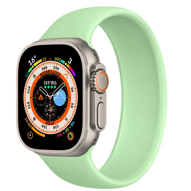 Solo Loop For Apple Watch band 45mm 44mm 40mm 41mm 42mm Ultra 49mm 38mm 44mm correa band Apple Watch Series 9 8 7 SE 3 4 5 6 band