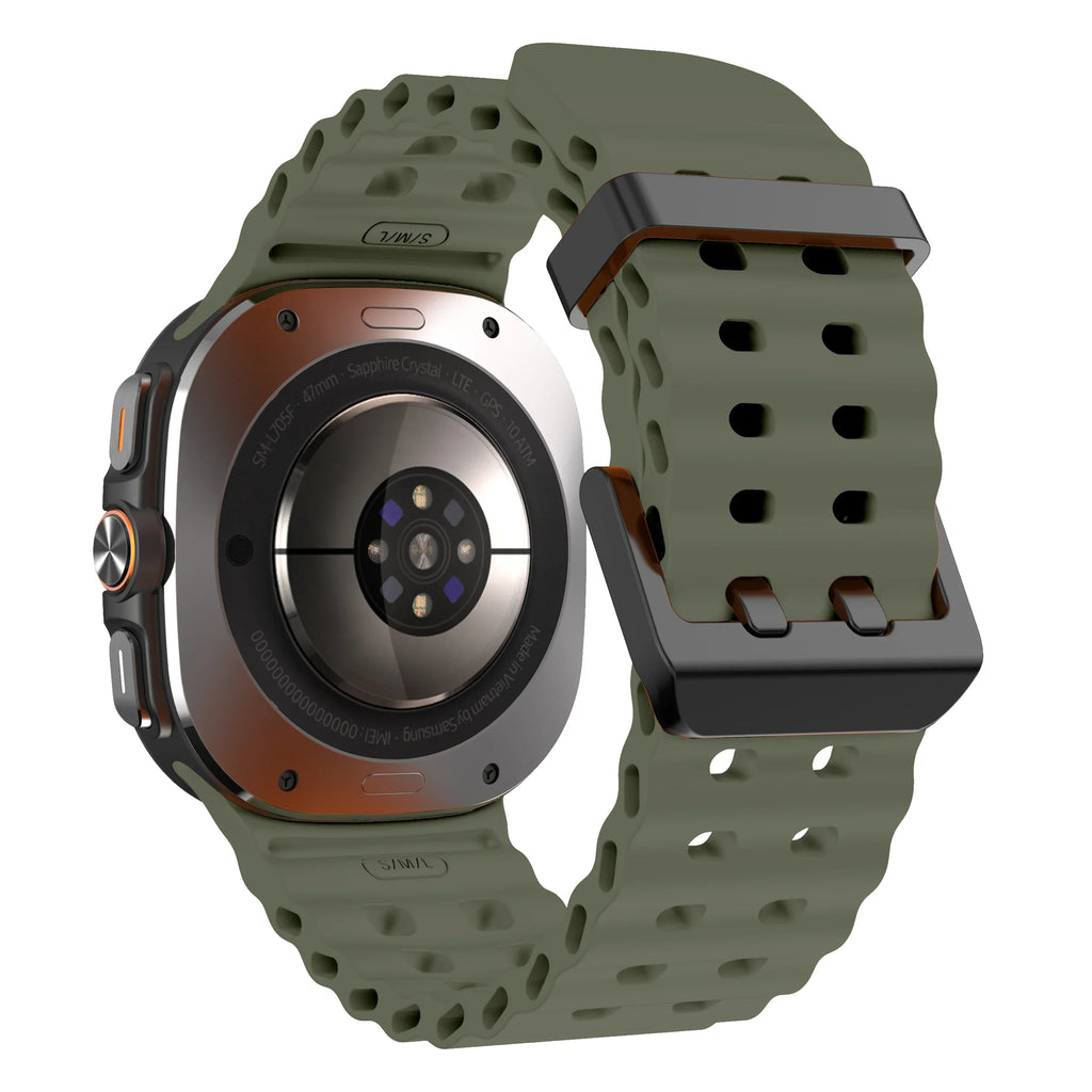 Marine Band For Samsung Galaxy Watch ultra 2025/7 ultra Accessories Two color Sport silicone Bracelet Galaxy Watch ultra Straps