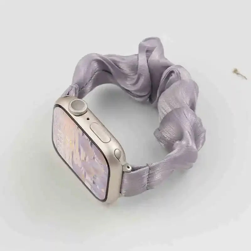 Scrunchie Compatible For Samsung Galaxy Fit 3 SM-R390,Cute Ice Silk Elastic for Samsung Galaxy Fit 3 Accessories