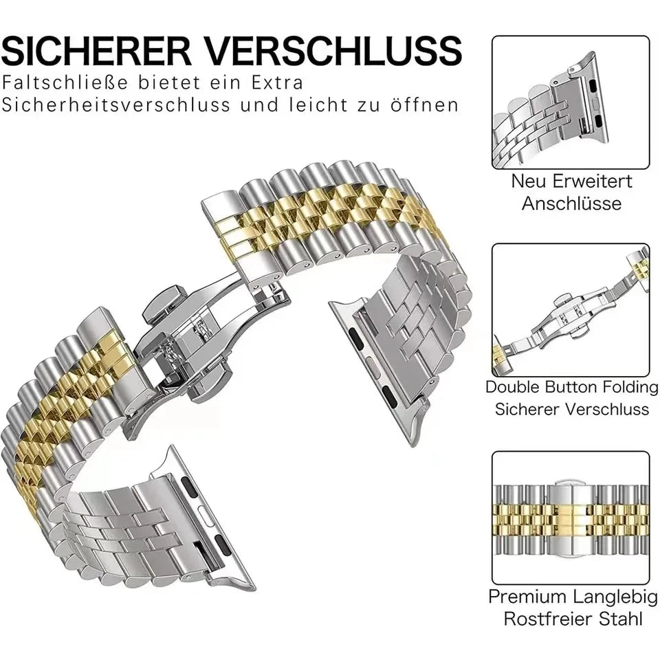 Stainless Steel band for Apple Watch band 45mm 41mm Ultra 49mm 44mm 40mm 42mm 38mm metal Wristband Apple Watch Series 9 8 7 SE 6 5 4