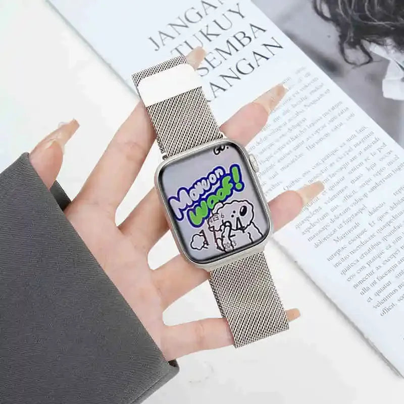 Milanese Loop for Apple Watch band 44mm 40mm 45mm 41mm 42mm 38mm 44mm band Ultra 2 49mm metal band Apple Watch Series 9 8 7 6 SE 5 4 3