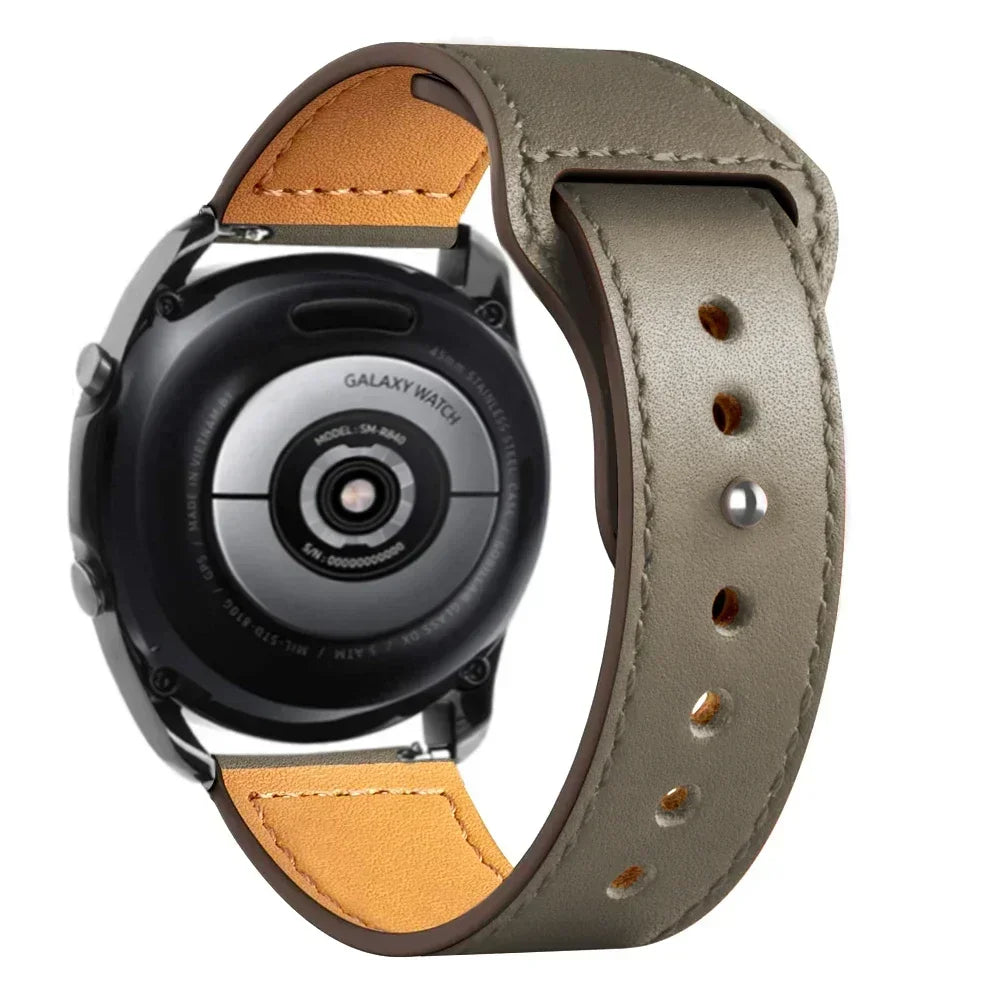 Leather strap For Samsung Galaxy watch 7/6/5/pro/4/Classic/Active 2 20mm 22mm bracelet Huawei GT/Amazfit GTS/GTR 4/3/2 mini Band