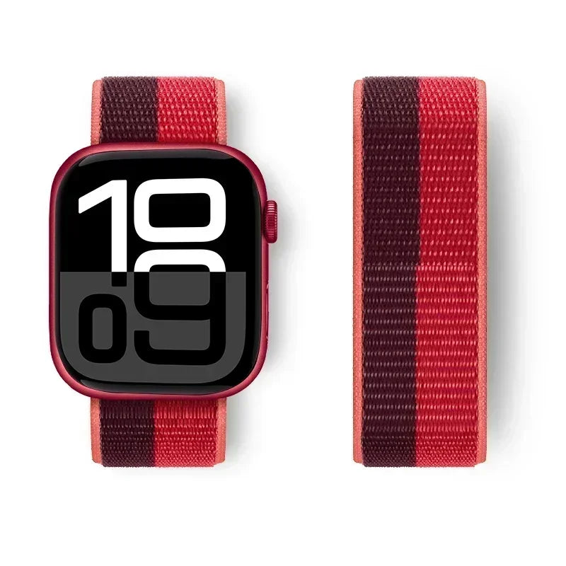 Nylon Loop For Apple Watch band 44mm 40mm 45mm 41mm 42mm 38mm 45mm sport band Apple Watch Series 9 8 7 SE 6 5 3 Ultra 2 49mm band