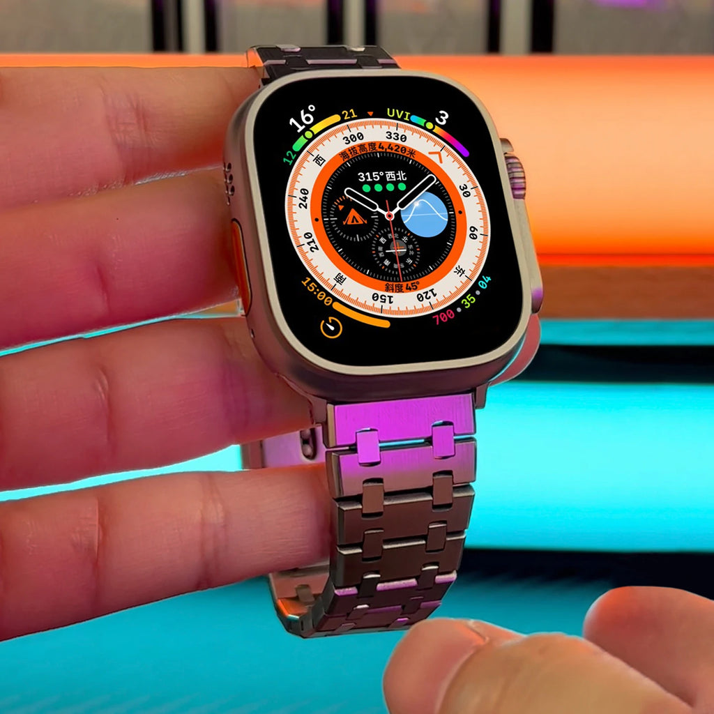 Luxury band for Apple Watch band 46mm 49mm 44mm 45mm 42mm 41mm Stainless Steel band For Apple Watch Ultra Series 10 9 8 7 6 5 SE