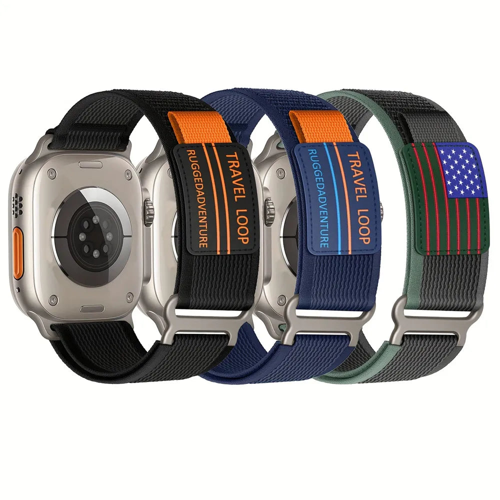 Trail Loop band for Apple Watch Ultra 2 49mm band 46mm 44mm 40mm 41mm 42mm 45mm Nylon band for Apple Watch Series 10 9 8 7 6 SE