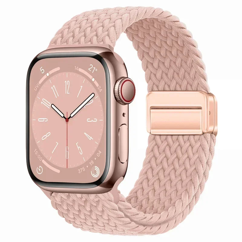 Magnetic Braided band For Apple Watch band 46mm 42mm 45mm 41mm 44mm 40mm Ultra 2 49mm Nylon band Apple Watch 10 9 8 7 6 5 4 SE