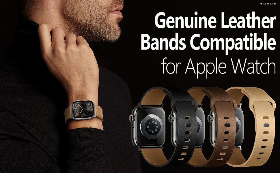 Leather band for Apple Watch band 44mm 46mm 40mm 45mm 49mm 42mm 41mm 38mm Sport band Apple Watch Series 10 9 7 8 6 5 SE Ultra 2