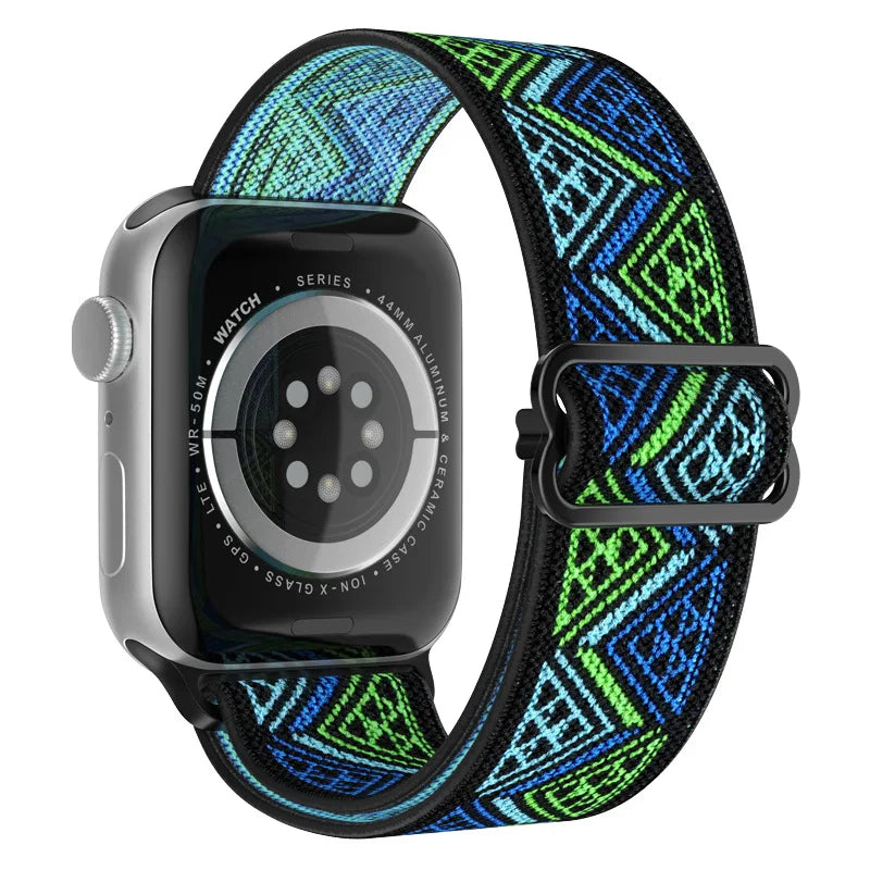 Nylon Elastic Solo Loop for Apple Watch Ultra 49mm band 45mm 44mm 46mm 41mm Scrunchie Adjustable band Apple Watch serie 6 7 8 9 10