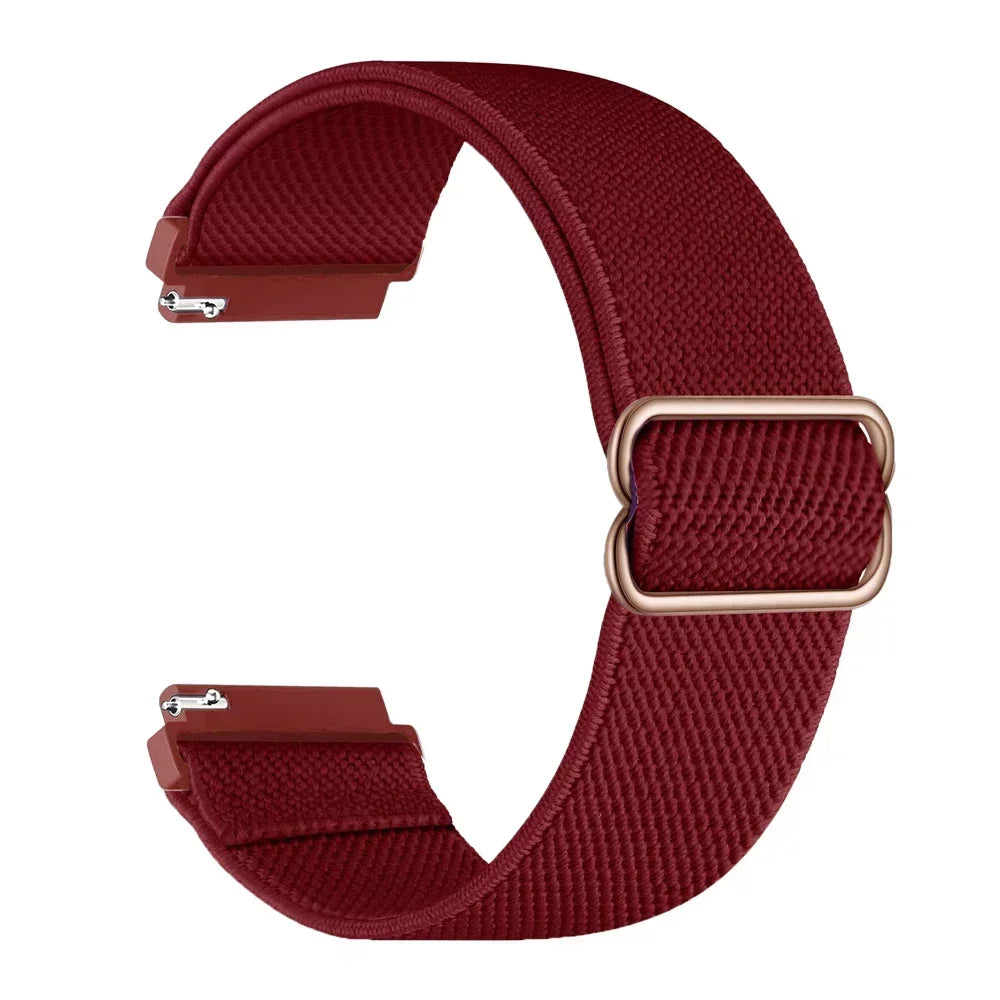 20mm 22mm Elastic Nylon Loop Strap for Samsung Galaxy Watch 4 5 6 7 40/44mm Pro Calssic 42/46mm Band Huawei Gt2/3 Amazfit Gts2/4