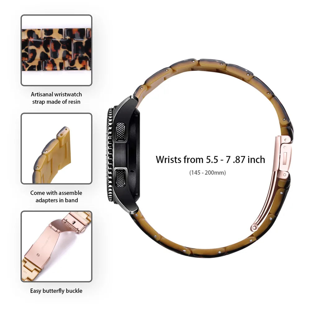 20mm Resin Band Loop For Samsung Galaxy Active 2 40 44mm Bracelet Strap Correa For Watch 3 41mm 4 5 6 7 Classic 42mm 46mm