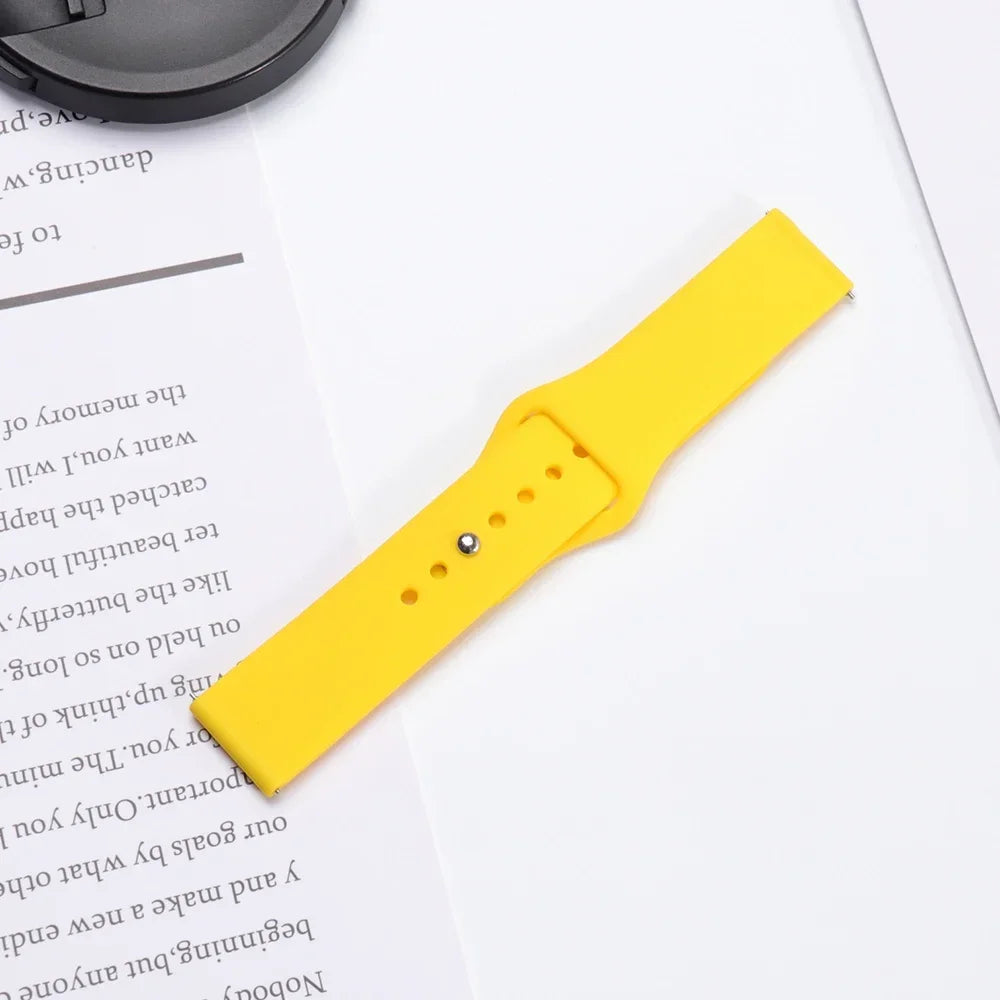 20mm 22mm strap For Samsung Galaxy watch 5 pro/6/4/Classic/Active 2/Gear S3 frontier silicone bracelet Huawei GT 2/2e/3 pro band