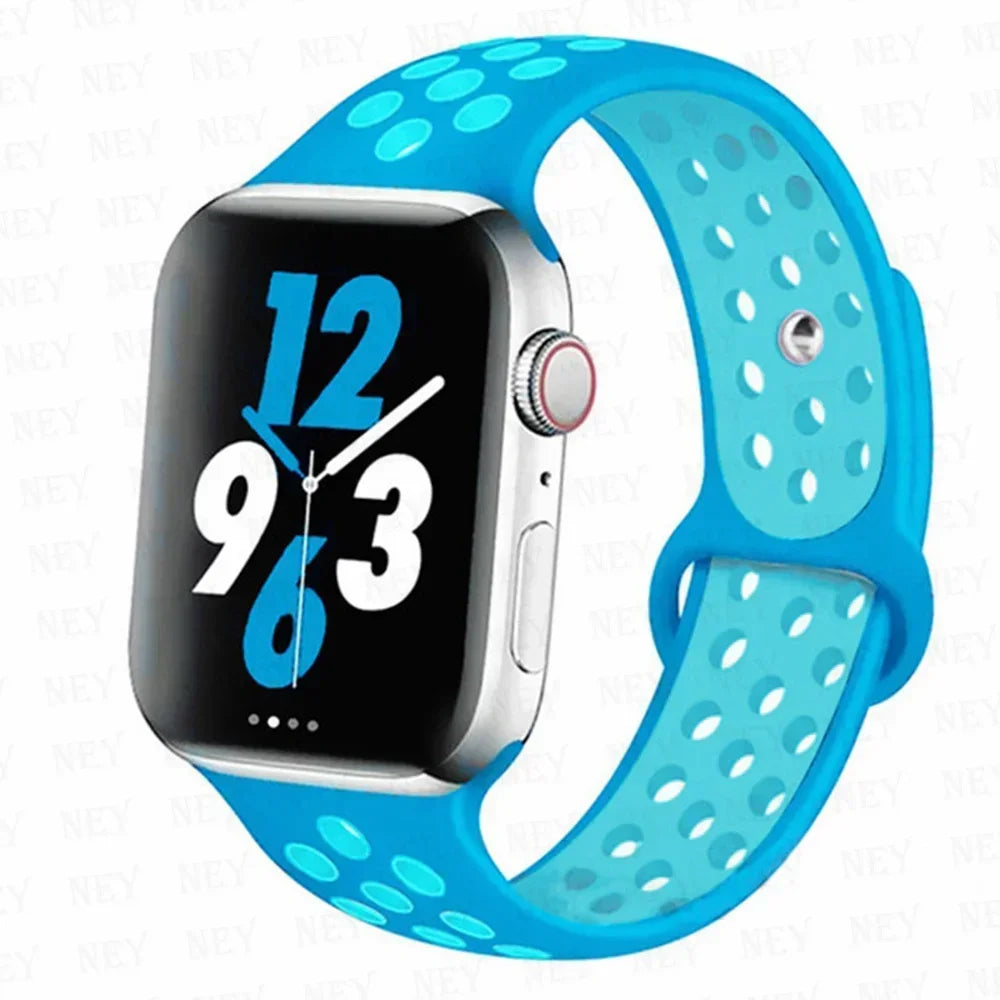 Sport band For Apple Watch band 45mm 49mm 44mm 40mm 41mm 42mm 46mm Silicone band Apple Watch Ultra 2 Series 10 9 8 SE 7 6 5 4 3