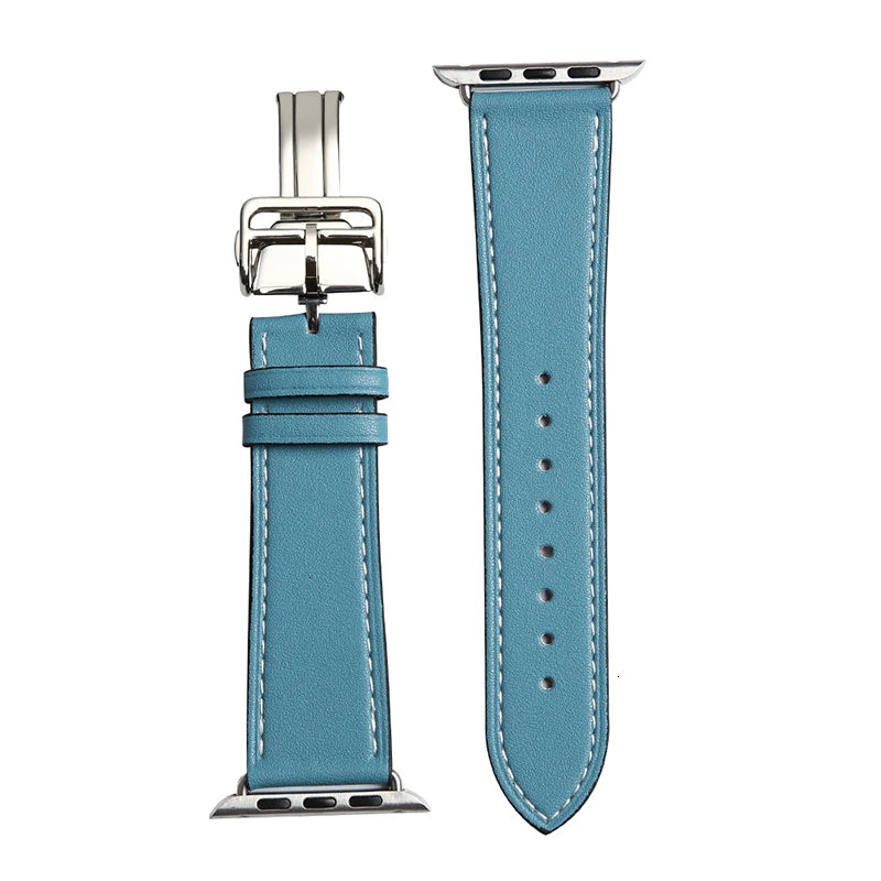 Genuine Leather band For Apple Watch Series 11 10 9 8 SE 3 band 46mm 44mm 41mm 45mm 42mm 38mm band Apple Watch Ultra 3 2 1 49mm