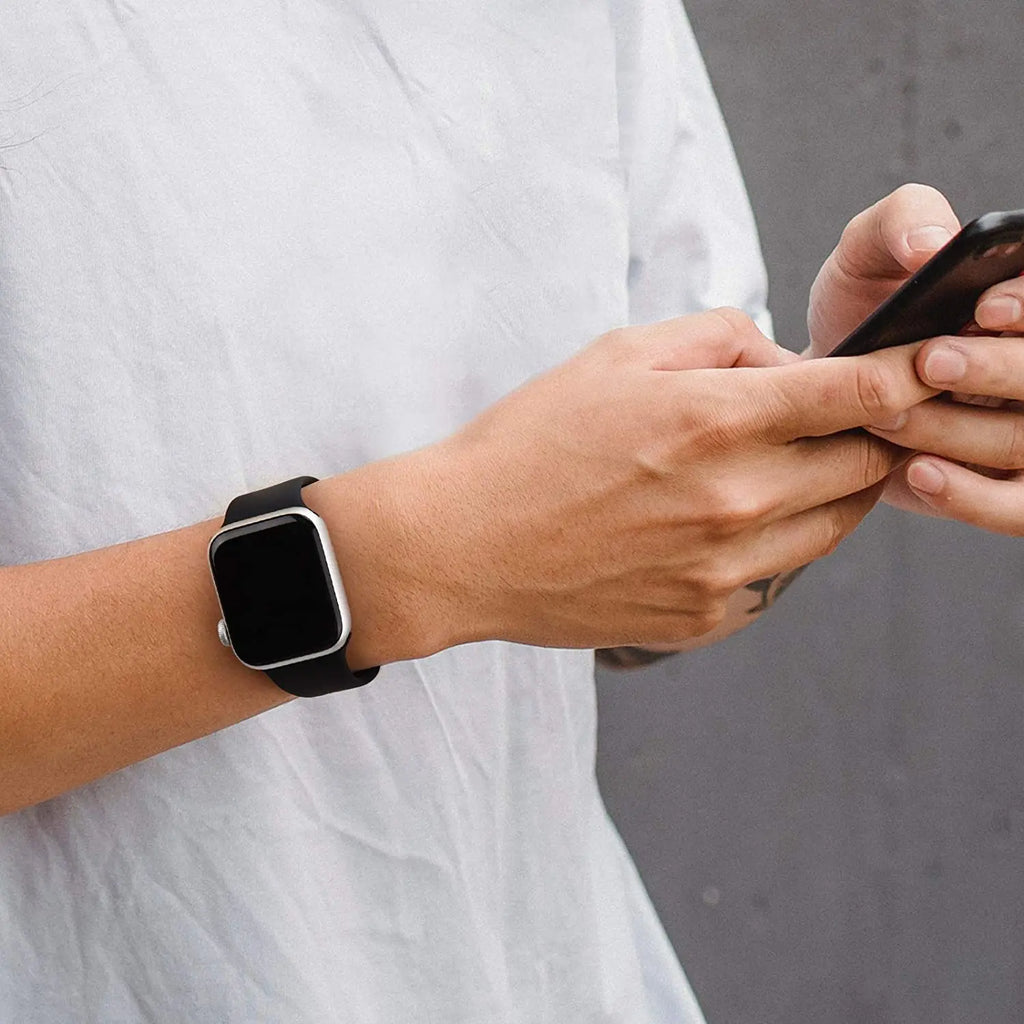 Silicone band For Apple Watch band 44mm 40mm 45mm 49mm 41mm Elastic Belt band Apple Watch Series Ultra SE 6 7 8 9 band