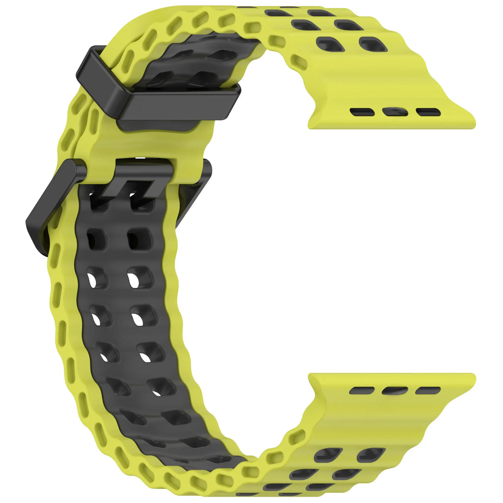 Ocean Silicone band for Apple Watch Ultra 3 2 1 49mm 11 10 46mm 9 8 7 45mm Breathable Matching Wristband Apple Watch 6 5 4 SE3 44mm