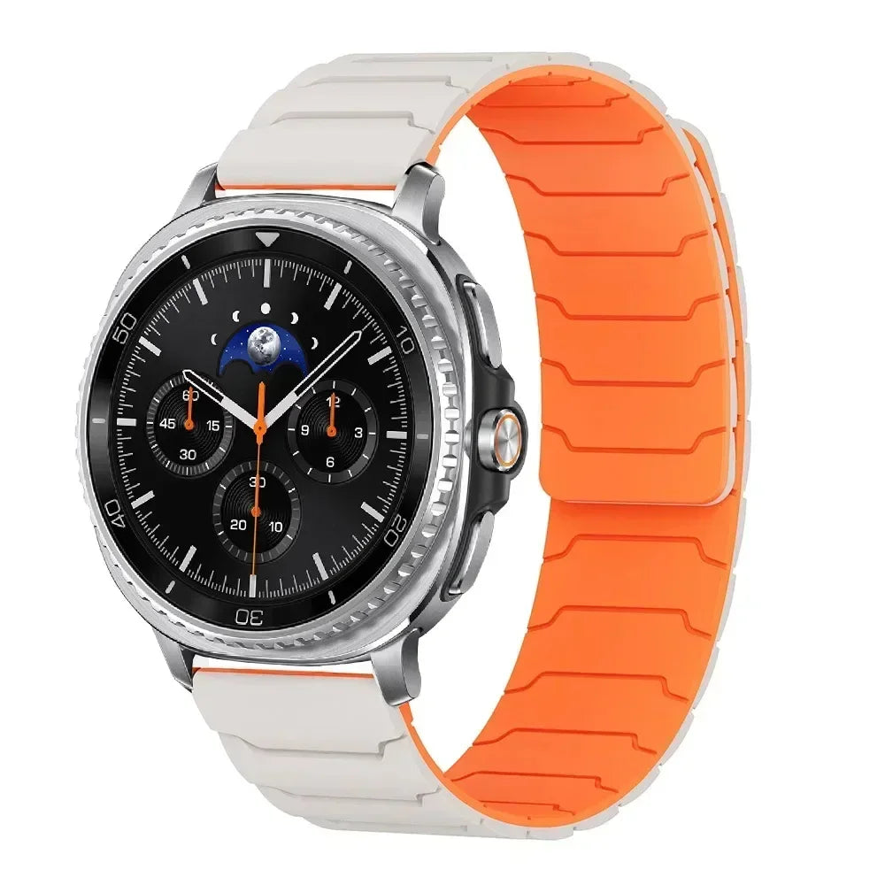 Magnetic Loop Strap for Samsung Galaxy Watch 8/8 Classic Sports Silicone Replacement Bracelet 46mm 40mm 44mm No Gaps WatchBand