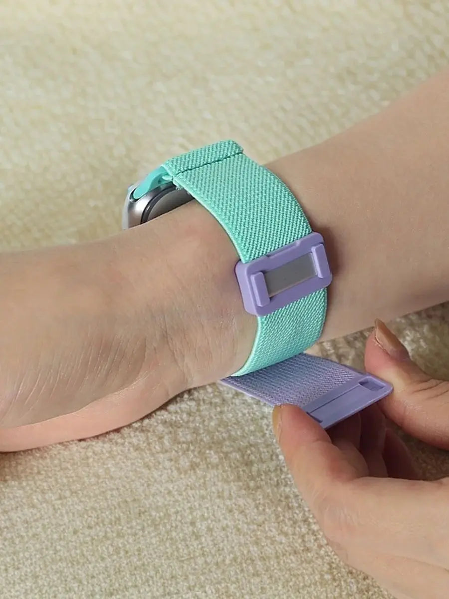 Magnetic band for Apple Watch band 38mm 40mm 41mm 42mm 44mm 45mm Children Nylon Elastic Watch band for Girls and Boys Small Wristband