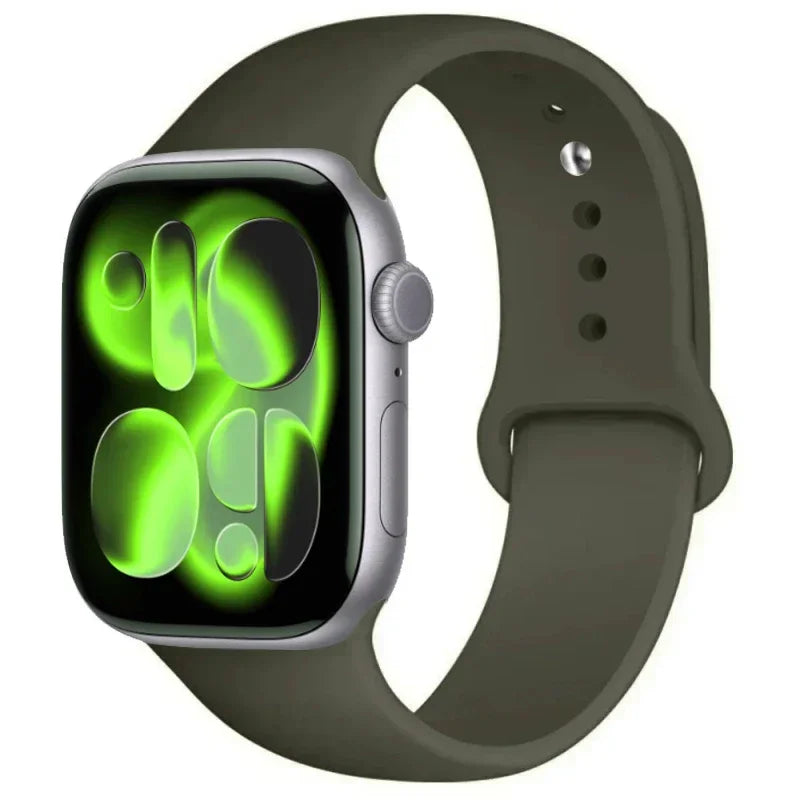 For Apple Watch band 46mm 42mm 45mm 44mm 40mm Silicone sport band Apple Watch Series 11 10 8 7 6 5 4 SE 9 Ultra 3 2 49mm band