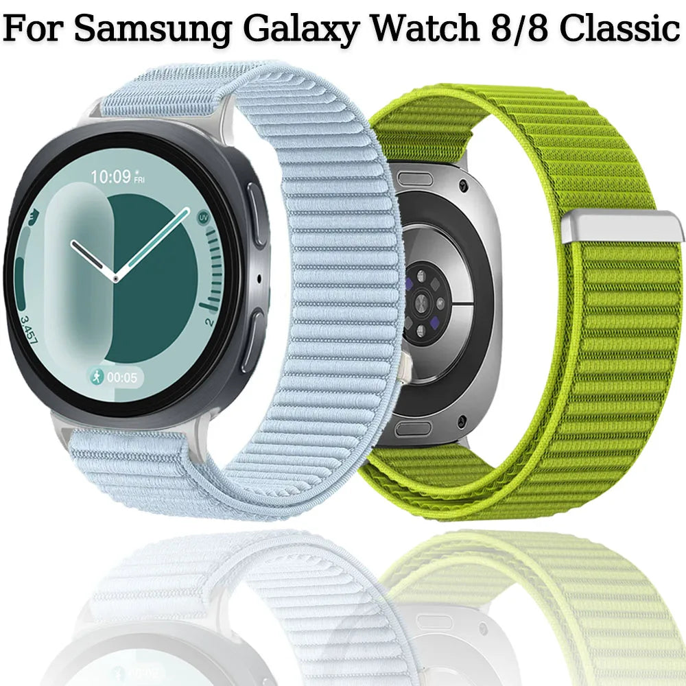 Nylon Loop Band for Samsung Galaxy Watch 8 Classic 46mm Official Original Bracelet Correa for Galaxy Watch 8 44 40mm Sport Strap