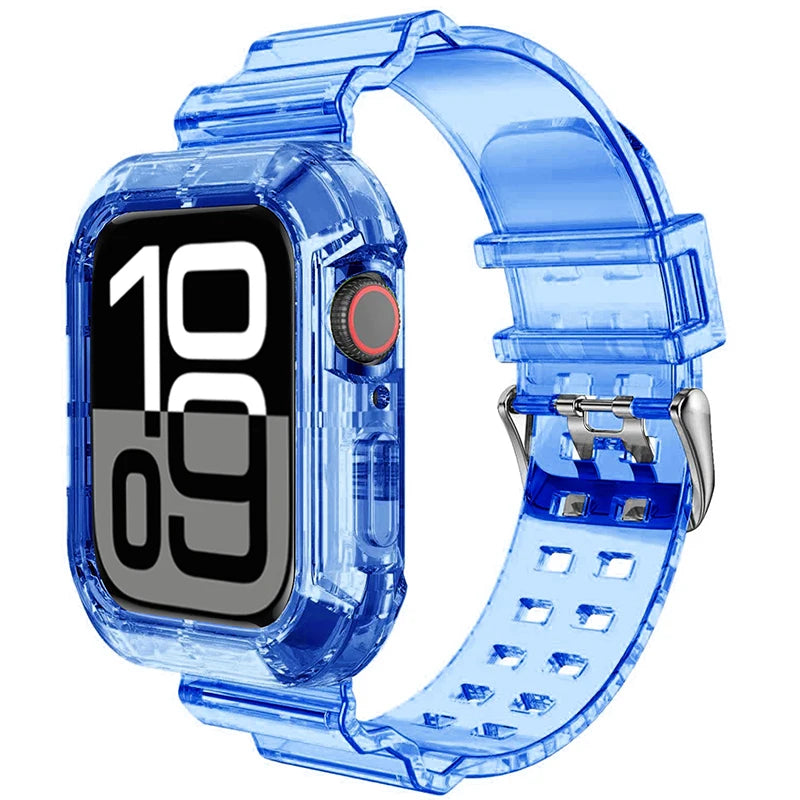 TPU Case+band for Apple Watch band 46mm 42mm 45mm 44mm 40mm 41mm Rubber Cover+band correa Apple Watch Series 10 9 8 7 6 5 4 3 SE