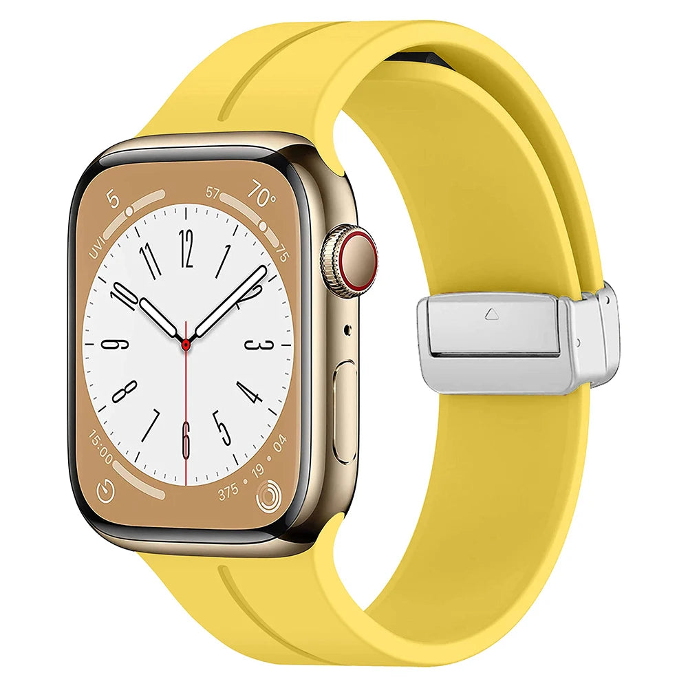 For Apple Watch band 45mm 41mm 49mm 44mm 42mm 46mm Magnetic Silicone band correa Apple Watch Series 10 9 8 7 SE 6 5 4 Ultra band