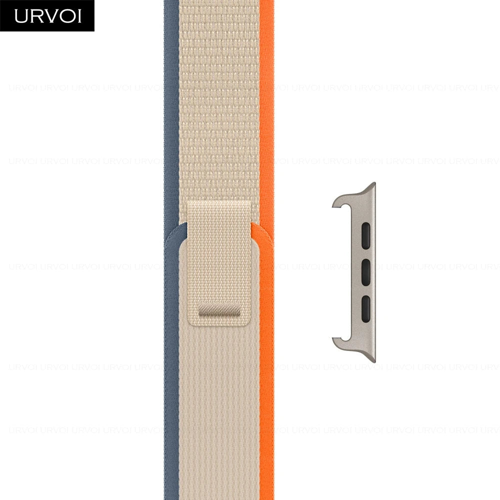 URVOI Trail Loop for Apple Watch band Ultra 3 2 Series 11 10 9 8 SE3 nylon weave for Apple Watch band pull tab closure 46mm 49mm