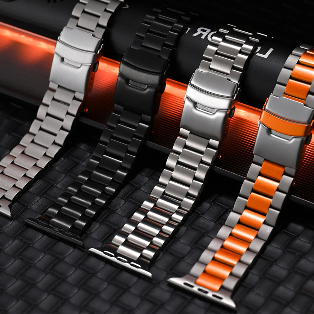 Ultra 3 2 Titanium Color band For Apple Watch 49mm 46mm 42mm 44mm 45mm metal band For Apple Watch 11 10 9 8 SE3 Stainless Steel band