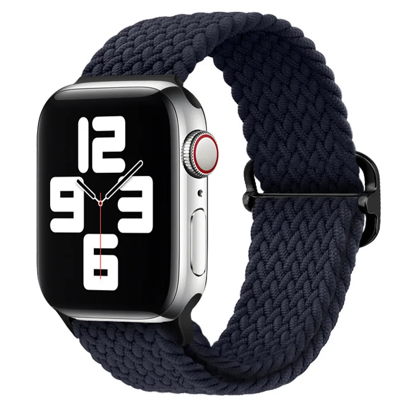 Braided Solo Loop band For Apple Watch band 40mm 44mm 45mm 41mm 38mm 42mm 49mm band correa Apple Watch Series Ultra 9 8 7 6 5 SE