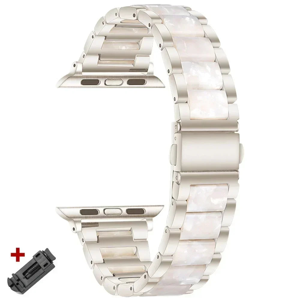 Women Resin band for Apple Watch Ultra 3 2 49mm 11 10 42mm 46mm 9 8 41mm 45mm Luxury band for Apple Watch 6 5 SE 40mm 44mm Band