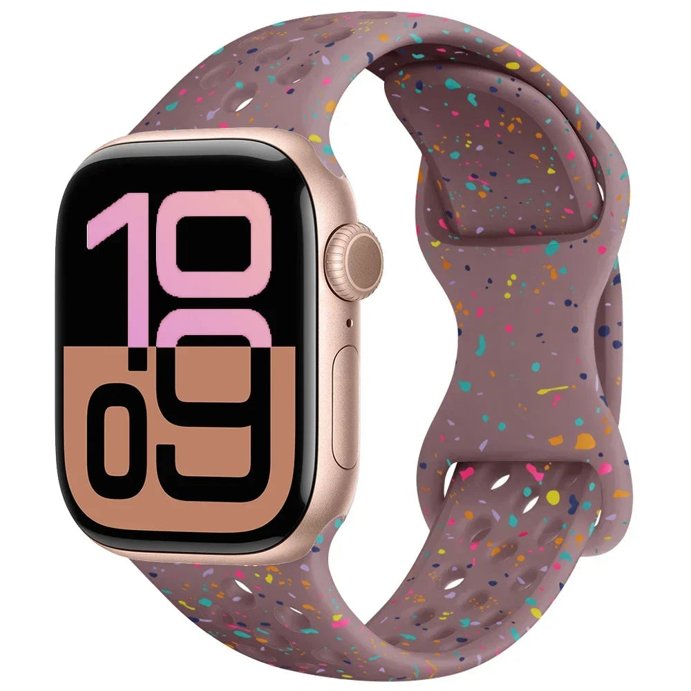 Silicone band for Apple Watch Series 11 10 46mm 42mm Sport band Apple Watch 9 8 7 6 5 SE 4 Ultra 3 2 49mm 45mm 44mm 40mm 41mm Band